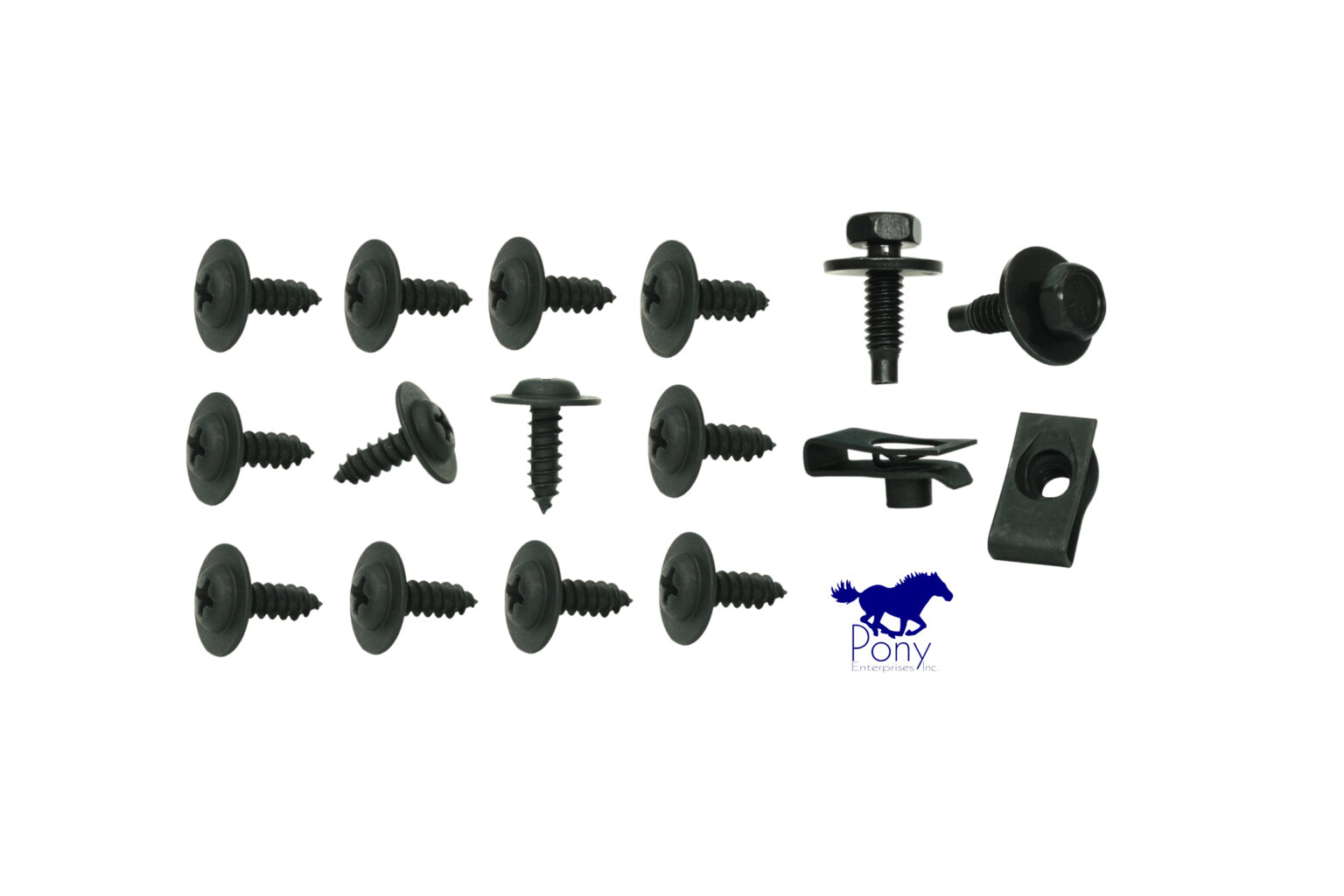 www.ponyent.com Pony Enterprises Mustang Hardware screws